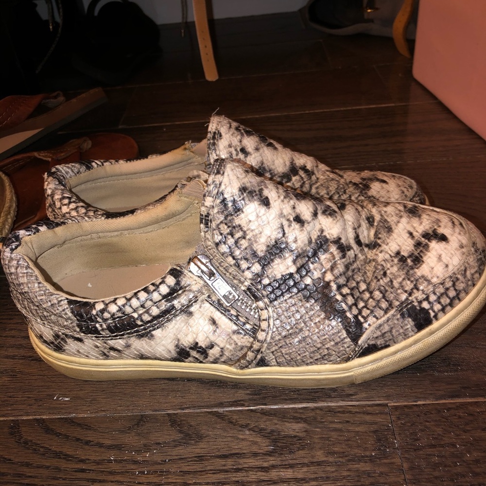 Steve Madden Snakeskin Slip on Sneakers